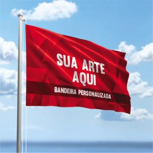 Bandeira Ultra-HD Tecido TecnoSport 100% Poliéster 2.0m x 1.50m 4x0 Cor Impressão Sublimática Impressão Única Face 