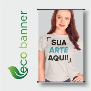 ECO Banner HD Tamanho Personalizado Tecido Fibra Sintética DTEX  4x0 Cor Impressão Ultra-HD Sublimática  Pedido mínimo R$ 100,00