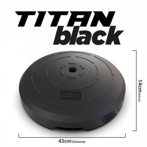 Base Titan Black Polietileno 43 X 43 X 14 Enchimento até 13kg Água ou Areia Encaixe 3/4 